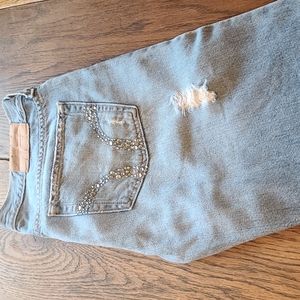 Hollister jeans distressed size 9
